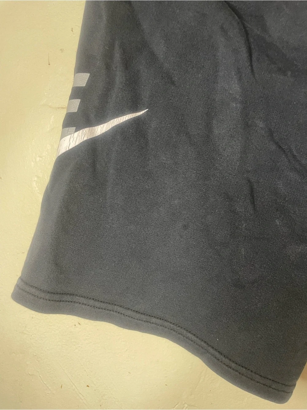 Nike Men’s Black Athletic Shorts with White Swoosh